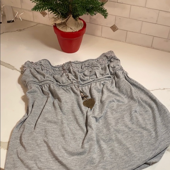 FREE PEOPLE GEY COTTON TUBE TOP - Picture 6 of 6